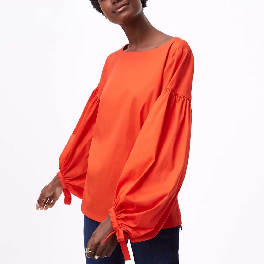 Loft Lantern-Sleeve Blouse